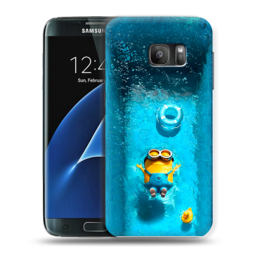 Силиконовый противоударный чехол на Samsung Galaxy S7 с принтом Миньоны Силиконовый противоударный чехол на Samsung Galaxy S7 с принтом Миньоны