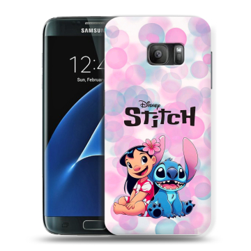 Силиконовый противоударный чехол на Samsung Galaxy S7 с принтом Лило и Стич