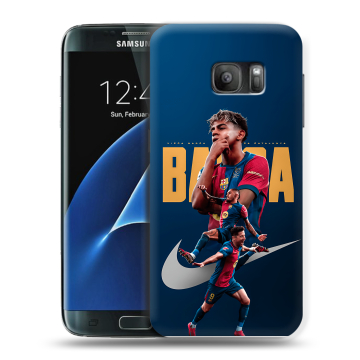 Силиконовый противоударный чехол на Samsung Galaxy S7 с принтом Барселона Barca Yamal 