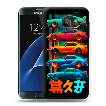 Силиконовый противоударный чехол на Samsung Galaxy S7 с принтом машины тачки Силиконовый противоударный чехол на Samsung Galaxy S7 с принтом машины тачки