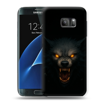 Силиконовый противоударный чехол на Samsung Galaxy S7 с принтом Волк Силиконовый противоударный чехол на Samsung Galaxy S7 с принтом Волк
