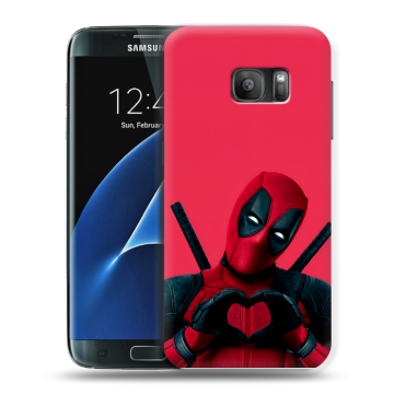 Силиконовый противоударный чехол на Samsung Galaxy S7 с принтом Дедпул Deadpool Силиконовый противоударный чехол на Samsung Galaxy S7 с принтом Дедпул Deadpool