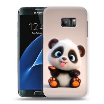 Силиконовый противоударный чехол на Samsung Galaxy S7 с принтом милая панда