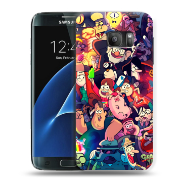 Силиконовый противоударный чехол на Samsung Galaxy S7 с принтом Gravity Falls Гравити Фолз