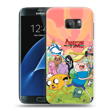 Силиконовый противоударный чехол на Samsung Galaxy S7 с принтом Adventure time Время приключений Силиконовый противоударный чехол на Samsung Galaxy S7 с принтом Adventure time Время приключений