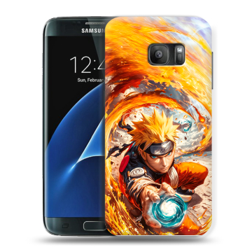 Силиконовый противоударный чехол на Samsung Galaxy S7 с принтом Аниме Наруто Naruto
