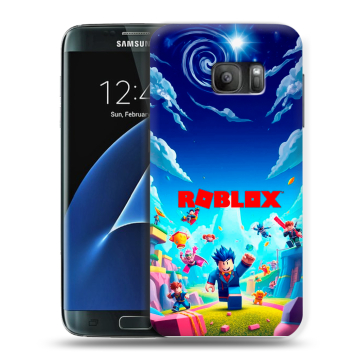 Силиконовый противоударный чехол на Samsung Galaxy S7 с принтом Roblox Роблокс Силиконовый противоударный чехол на Samsung Galaxy S7 с принтом Roblox Роблокс