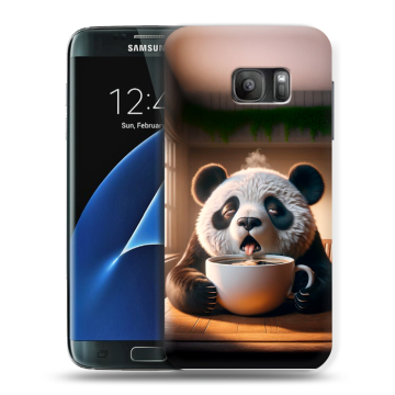 Силиконовый противоударный чехол на Samsung Galaxy S7 с принтом смешная панда Силиконовый противоударный чехол на Samsung Galaxy S7 с принтом смешная панда