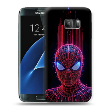 Силиконовый противоударный чехол на Samsung Galaxy S7 с принтом Spiderman Человек паук