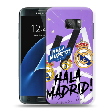Силиконовый противоударный чехол на Samsung Galaxy S7 с принтом Real Madrid Реал Мадрид