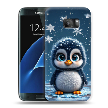 Силиконовый противоударный чехол на Samsung Galaxy S7 с принтом Новый год Силиконовый противоударный чехол на Samsung Galaxy S7 с принтом Новый год