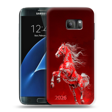 Силиконовый противоударный чехол на Samsung Galaxy S7 с принтом Новый год Силиконовый противоударный чехол на Samsung Galaxy S7 с принтом Новый год