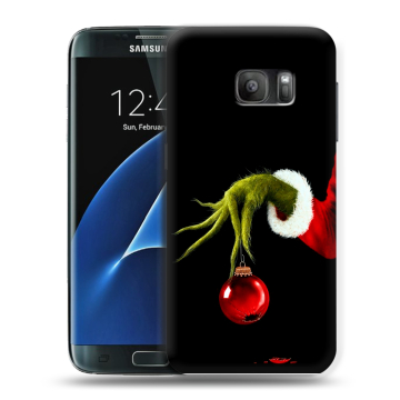 Силиконовый противоударный чехол на Samsung Galaxy S7 с принтом Новый год Гринч Силиконовый противоударный чехол на Samsung Galaxy S7 с принтом Новый год Гринч