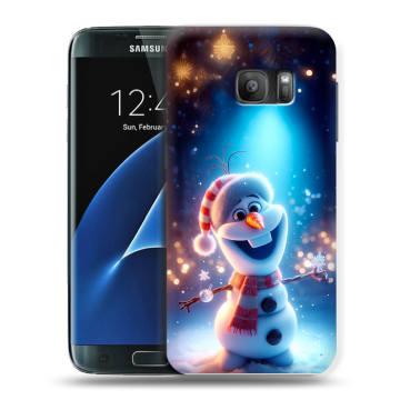 Силиконовый противоударный чехол на Samsung Galaxy S7 с принтом Новый год Силиконовый противоударный чехол на Samsung Galaxy S7 с принтом Новый год