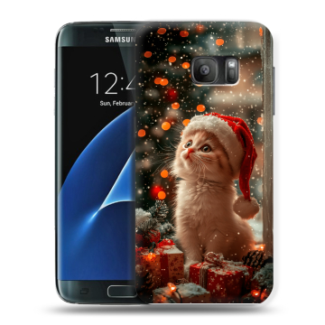 Силиконовый противоударный чехол на Samsung Galaxy S7 с принтом Новый год Силиконовый противоударный чехол на Samsung Galaxy S7 с принтом Новый год
