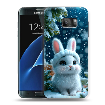 Силиконовый противоударный чехол на Samsung Galaxy S7 с принтом Новый год Силиконовый противоударный чехол на Samsung Galaxy S7 с принтом Новый год