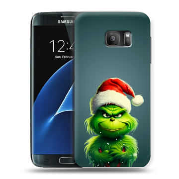 Силиконовый противоударный чехол на Samsung Galaxy S7 с принтом Новый год Силиконовый противоударный чехол на Samsung Galaxy S7 с принтом Новый год