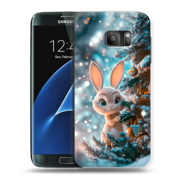 Силиконовый противоударный чехол на Samsung Galaxy S7 с принтом Новый год Силиконовый противоударный чехол на Samsung Galaxy S7 с принтом Новый год