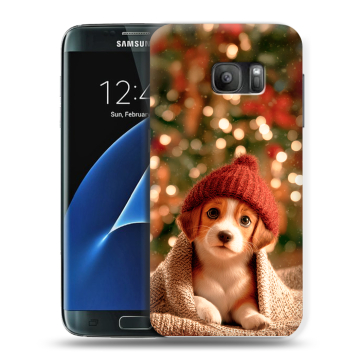 Силиконовый противоударный чехол на Samsung Galaxy S7 с принтом Новый год Силиконовый противоударный чехол на Samsung Galaxy S7 с принтом Новый год