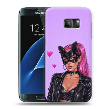 Силиконовый противоударный чехол на Samsung Galaxy S7 с принтом женский Силиконовый противоударный чехол на Samsung Galaxy S7 с принтом женский