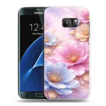 Силиконовый противоударный чехол на Samsung Galaxy S7 с принтом женский