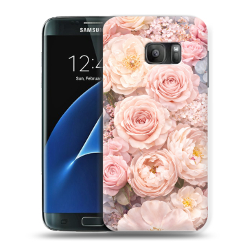 Силиконовый противоударный чехол на Samsung Galaxy S7 с принтом женский