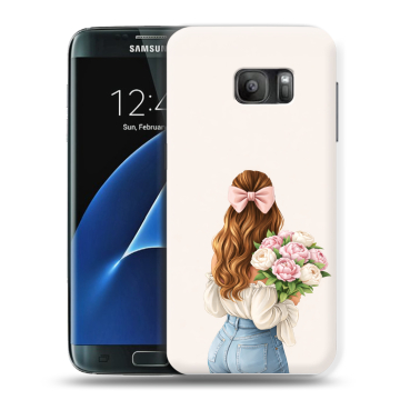 Силиконовый противоударный чехол на Samsung Galaxy S7 с принтом женский