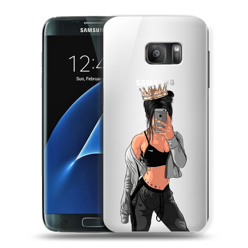 Силиконовый противоударный чехол на Samsung Galaxy S7 с принтом Женские принты Силиконовый противоударный чехол на Samsung Galaxy S7 с принтом Женские принты