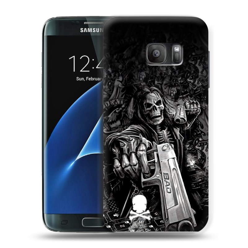 Силиконовый противоударный чехол на Samsung Galaxy S7 с принтом Скелет Силиконовый противоударный чехол на Samsung Galaxy S7 с принтом Скелет