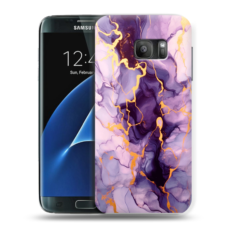 Силиконовый противоударный чехол на Samsung Galaxy S7 с принтом Мрамор Силиконовый противоударный чехол на Samsung Galaxy S7 с принтом Мрамор