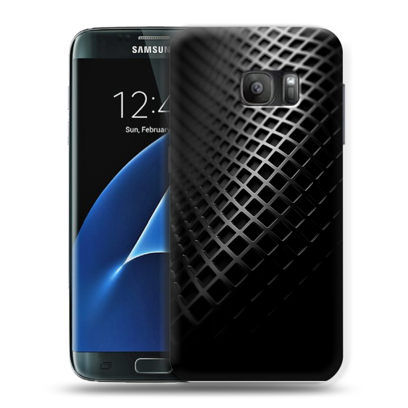 Силиконовый противоударный чехол на Samsung Galaxy S7 с принтом Текстура металла Силиконовый противоударный чехол на Samsung Galaxy S7 с принтом Текстура металла