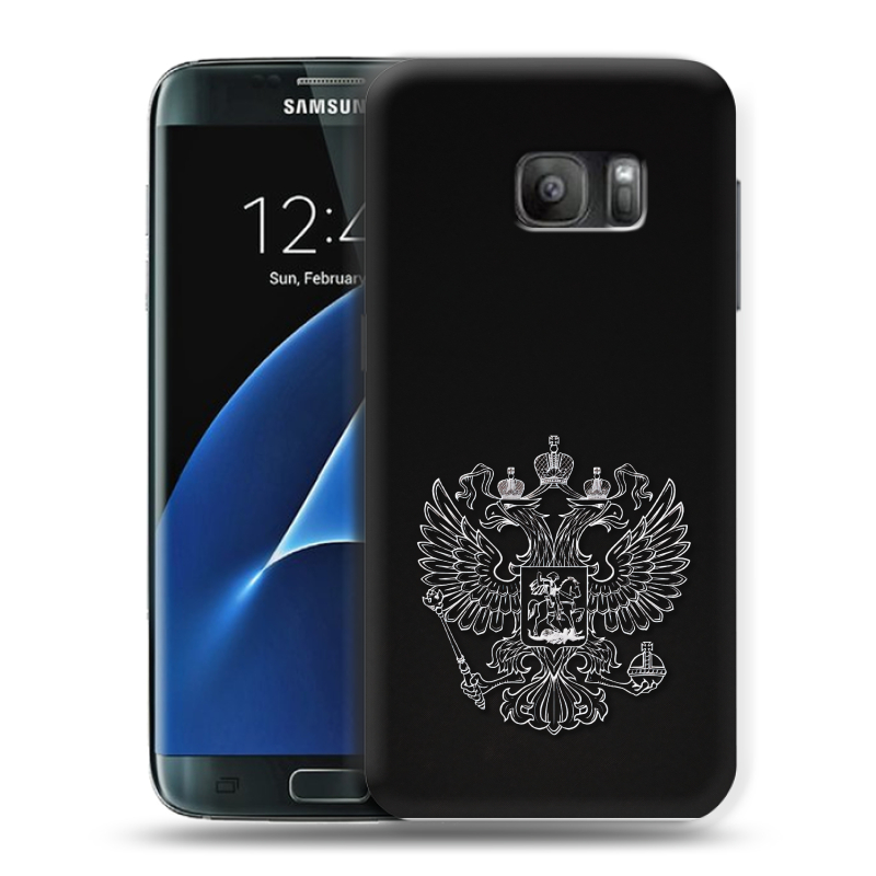 Силиконовый противоударный чехол на Samsung Galaxy S7 с принтом Герб России Силиконовый противоударный чехол на Samsung Galaxy S7 с принтом Герб России