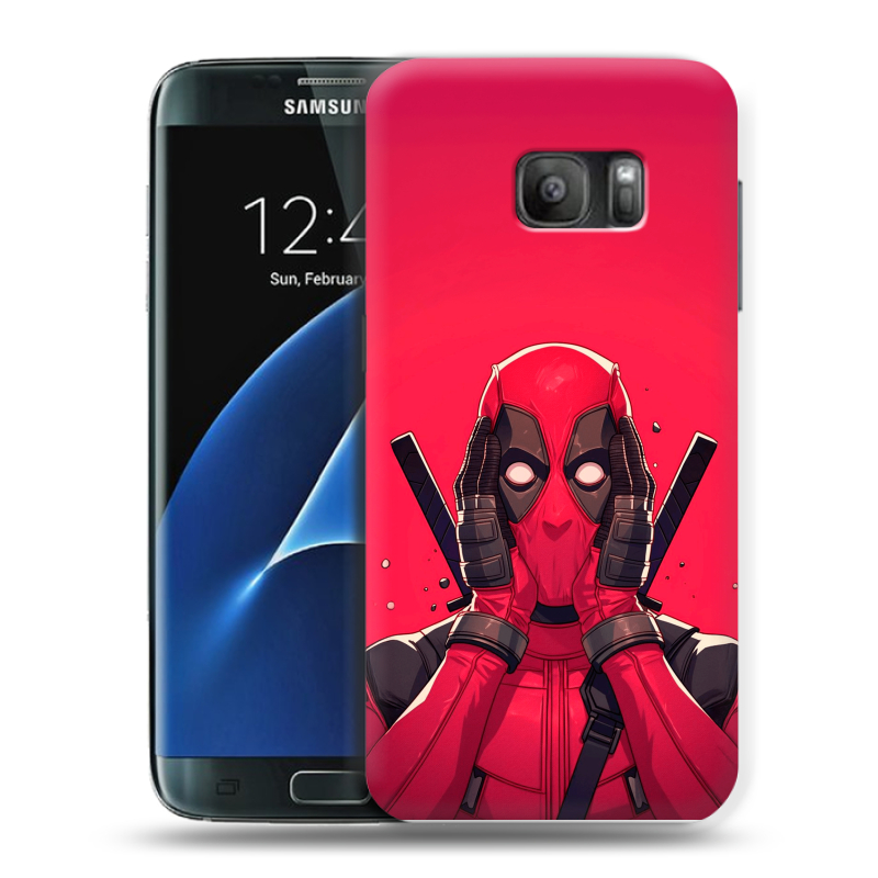 Силиконовый противоударный чехол на Samsung Galaxy S7 с принтом Дедпул Deadpool Силиконовый противоударный чехол на Samsung Galaxy S7 с принтом Дедпул Deadpool