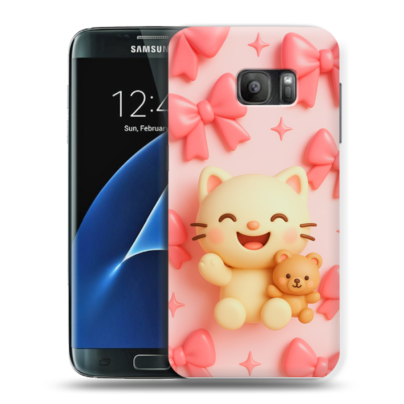 Силиконовый противоударный чехол на Samsung Galaxy S7 с принтом для девочек Силиконовый противоударный чехол на Samsung Galaxy S7 с принтом для девочек