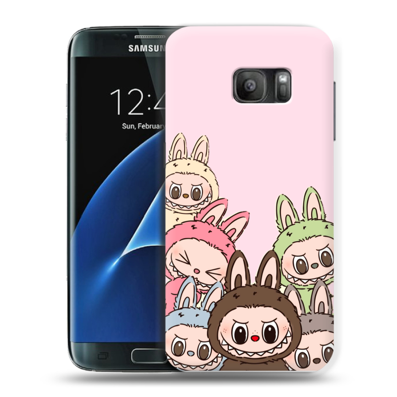 Силиконовый противоударный чехол на Samsung Galaxy S7 с принтом Лабубу Силиконовый противоударный чехол на Samsung Galaxy S7 с принтом Лабубу