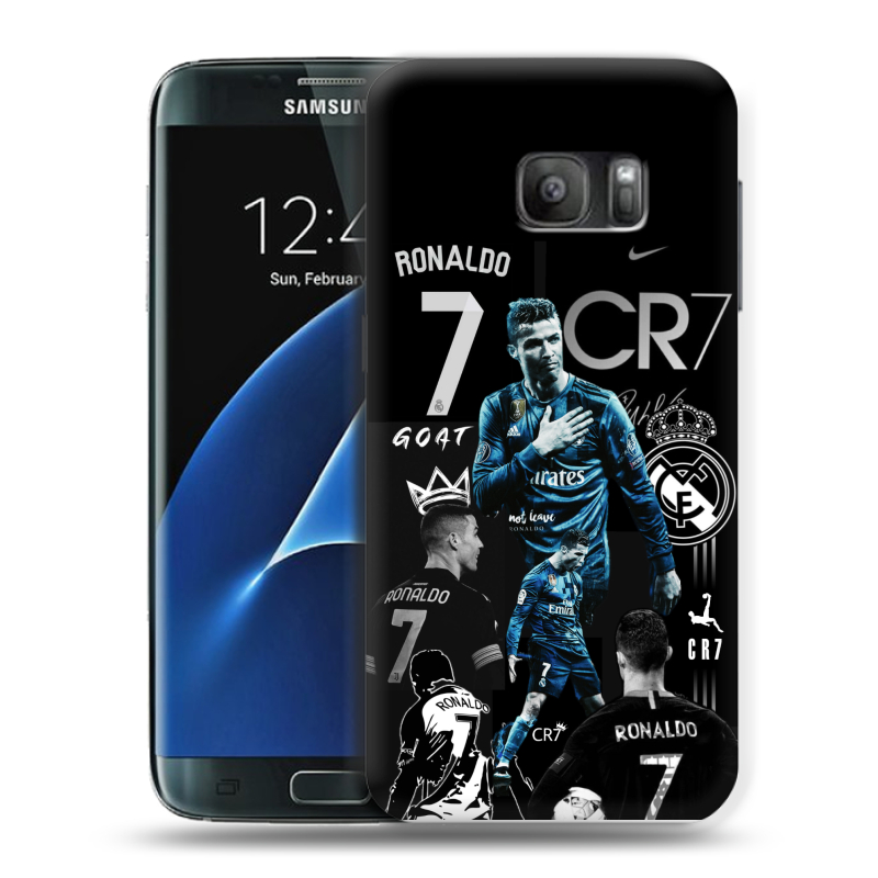 Силиконовый противоударный чехол на Samsung Galaxy S7 с принтом Реал Роналдо Силиконовый противоударный чехол на Samsung Galaxy S7 с принтом Реал Роналдо
