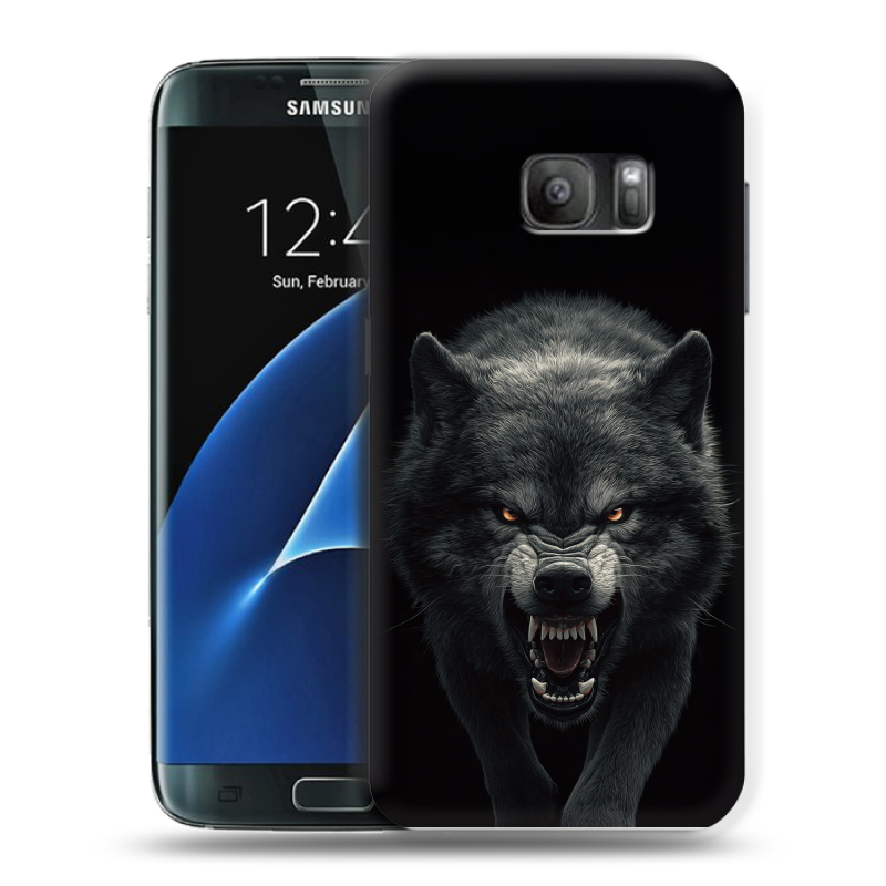Силиконовый противоударный чехол на Samsung Galaxy S7 с принтом Волк Силиконовый противоударный чехол на Samsung Galaxy S7 с принтом Волк