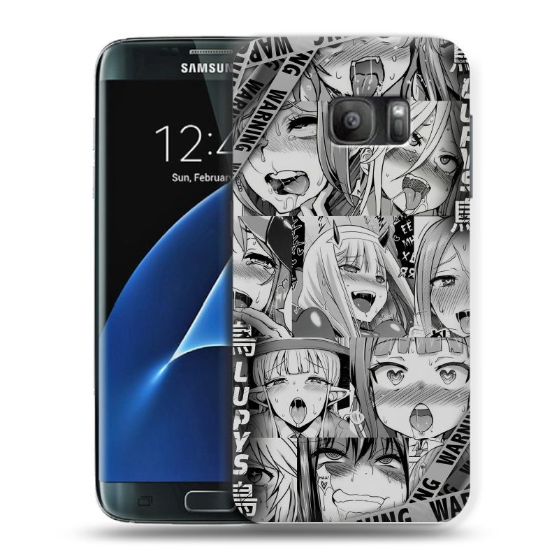 Силиконовый противоударный чехол на Samsung Galaxy S7 с принтом Ahegao Ахегао Аниме Силиконовый противоударный чехол на Samsung Galaxy S7 с принтом Ahegao Ахегао Аниме