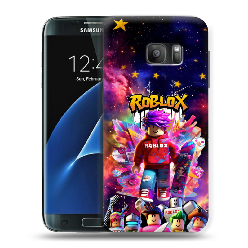 Силиконовый противоударный чехол на Samsung Galaxy S7 с принтом Roblox Роблокс Силиконовый противоударный чехол на Samsung Galaxy S7 с принтом Roblox Роблокс