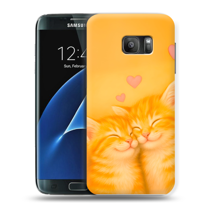 Силиконовый противоударный чехол на Samsung Galaxy S7 с принтом Милые котята Силиконовый противоударный чехол на Samsung Galaxy S7 с принтом Милые котята