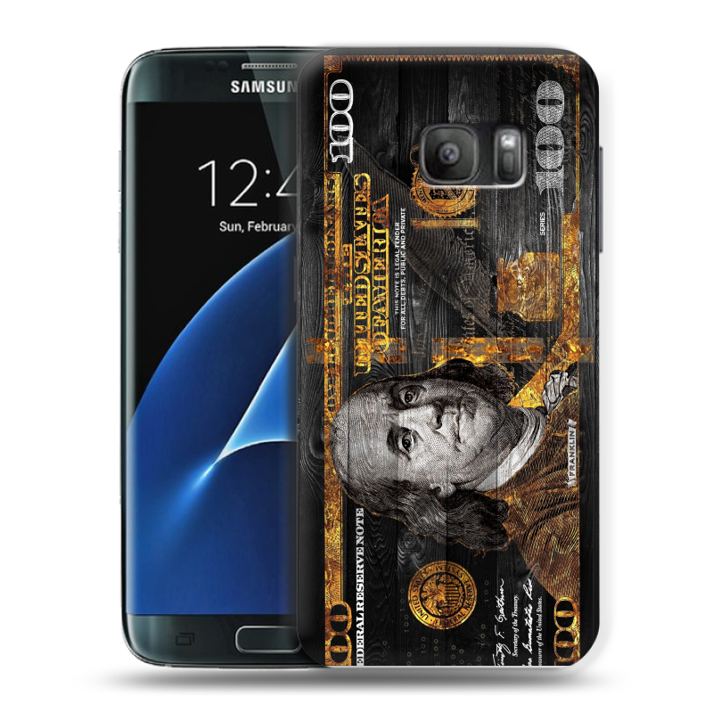 Силиконовый противоударный чехол на Samsung Galaxy S7 с принтом Доллар деньги Силиконовый противоударный чехол на Samsung Galaxy S7 с принтом Доллар деньги