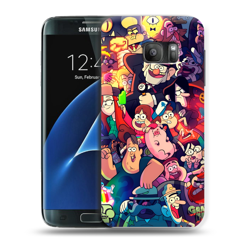 Силиконовый противоударный чехол на Samsung Galaxy S7 с принтом Gravity Falls Гравити Фолз Силиконовый противоударный чехол на Samsung Galaxy S7 с принтом Gravity Falls Гравити Фолз