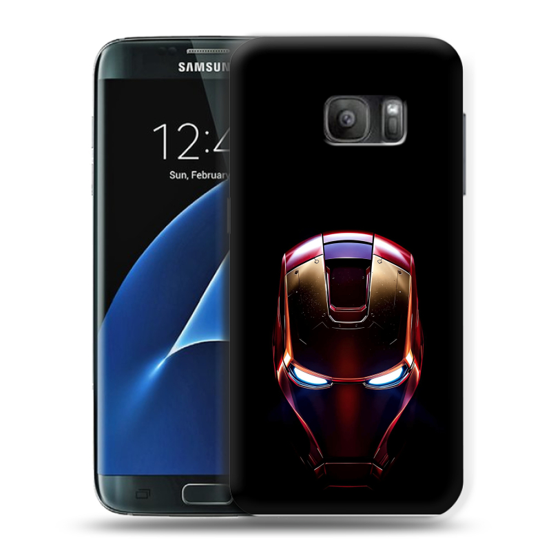 Силиконовый противоударный чехол на Samsung Galaxy S7 с принтом IronMan Железный человек Силиконовый противоударный чехол на Samsung Galaxy S7 с принтом IronMan Железный человек