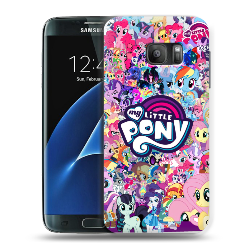 Силиконовый противоударный чехол на Samsung Galaxy S7 с принтом My little pony Дружба чудо Силиконовый противоударный чехол на Samsung Galaxy S7 с принтом My little pony Дружба чудо