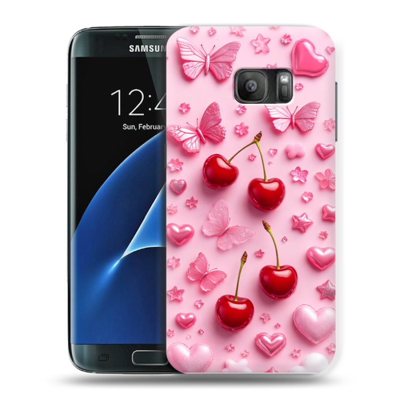 Силиконовый противоударный чехол на Samsung Galaxy S7 с принтом для девочек Силиконовый противоударный чехол на Samsung Galaxy S7 с принтом для девочек