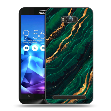 Пластиковый чехол на ASUS ZenFone Max с принтом Мрамор зеленое золото Пластиковый чехол на ASUS ZenFone Max с принтом Мрамор зеленое золото