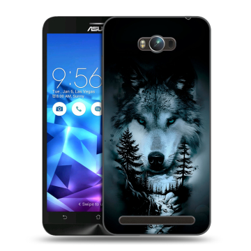 Пластиковый чехол на ASUS ZenFone Max с принтом Лесной волк Пластиковый чехол на ASUS ZenFone Max с принтом Лесной волк