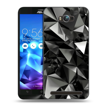 Пластиковый чехол на ASUS ZenFone Max с принтом Черные кристаллы Пластиковый чехол на ASUS ZenFone Max с принтом Черные кристаллы