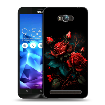 Пластиковый чехол на ASUS ZenFone Max с принтом Розы красные Пластиковый чехол на ASUS ZenFone Max с принтом Розы красные