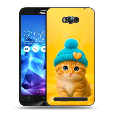Пластиковый чехол на ASUS ZenFone Max с принтом Котенок в шапке Пластиковый чехол на ASUS ZenFone Max с принтом Котенок в шапке